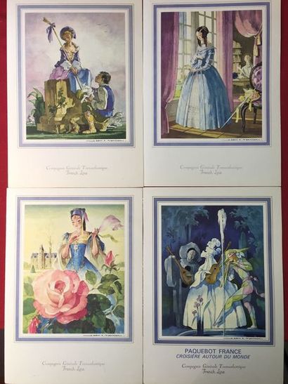 Jean-Adrien MERCIER.

Ensemble de 8 menus...