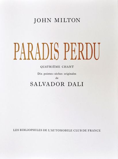 [DALI] John MILTON. 

Paradis Perdu. Quatrième...