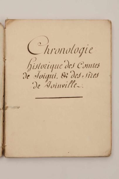 [MANUSCRIT].

Chronologie historique des...