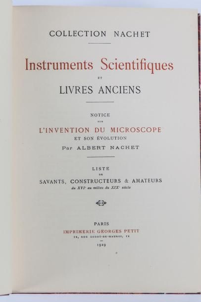 Catalogue de la Collection NACHET. 


