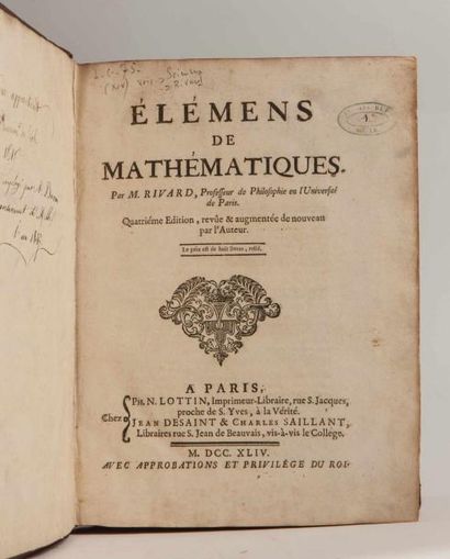 Dominique-François RIVARD.

Elémens de mathématiques.

Paris,...