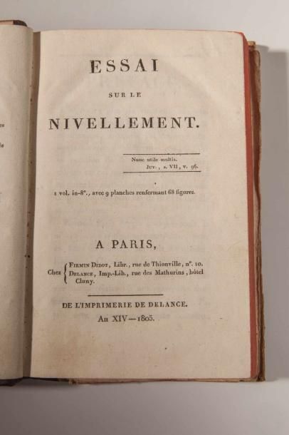 [Pierre BUSSON-DESCAR]. 

Essai sur le nivellement.

Paris,...