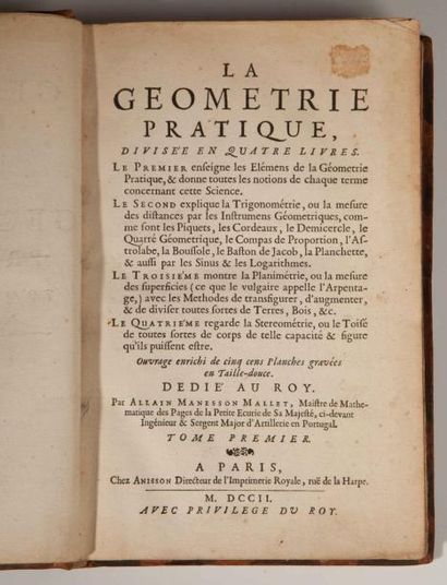 Allain MANESSON-MALLET. 

La géométrie pratique.

Paris,...