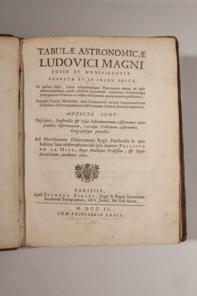 Philippe de LA HIRE.

Tabulae astronomicae...
