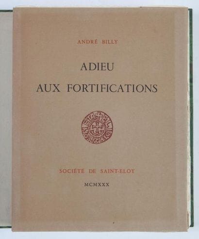 André BILLY. 

Adieu aux fortifications....