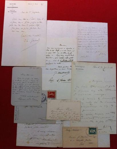 [MUSICIENS]. Ensemble de lettres ou documents...