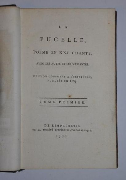 VOLTAIRE François-Marie Arouet dit.
La Pucelle....