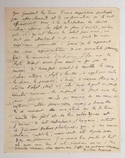 Tristan TZARA (1896-1963) Figure du Dadaïsme.

Lettre...