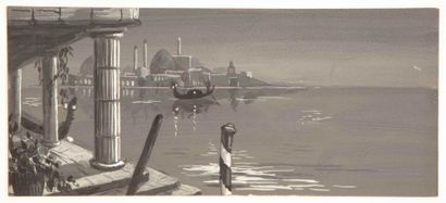 [VENISE. Dessins Originaux]. 

Ensemble de...