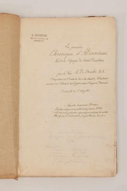 [MANUSCRIT].

Manuscrit de la traduction...