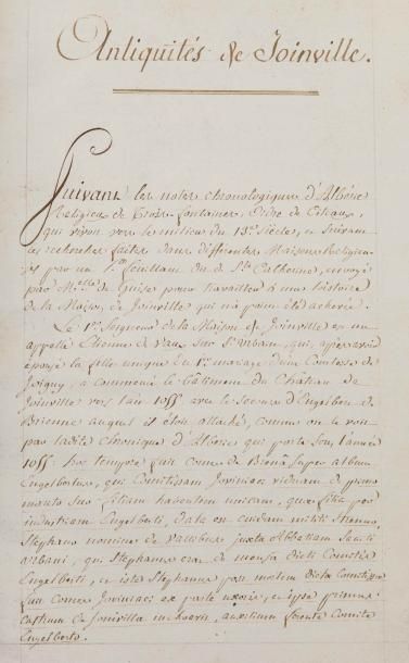 [JOINVILLE. MANUSCRIT].

Antiquités de Joinville.

Manuscrit...
