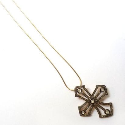 CHAINE et PENDENTIF en vermeil (925°/°°)....