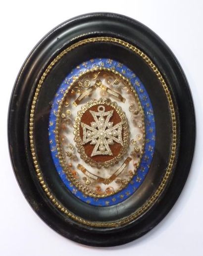 Rare EX-VOTO représentant une croix de Malte...