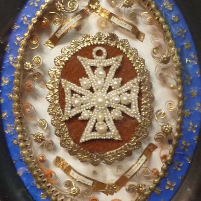 Rare EX-VOTO représentant une croix de Malte...
