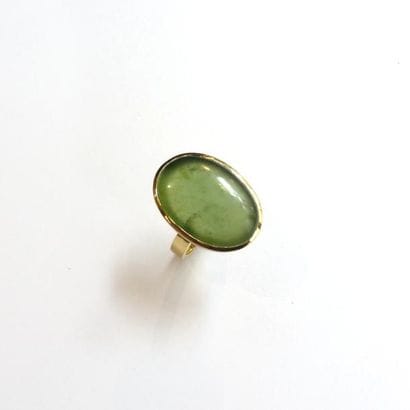 BAGUE en vermeil (925°/°°) orné d'une pierre...