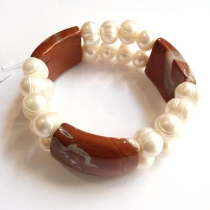 BRACELET extensible composé de 2 rangs de...