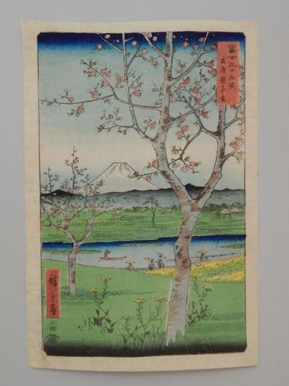Hiroshige, oban tate-e, série des 36 vues...