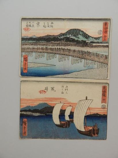 Hiroshige, deux planches, koban, série du...