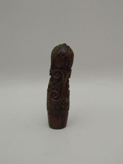 Manche de Kriss en bois. 

Indonésie XIXe...