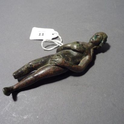 Vénus pudique en bronze à patine verte. Epoque...