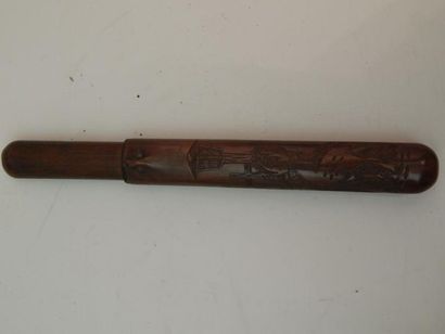 « Kiseruzutsu » Etui à pipe à décor d’un...