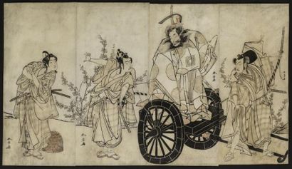 Shunsho (1726-1792), tétraptyque, hosoban,...