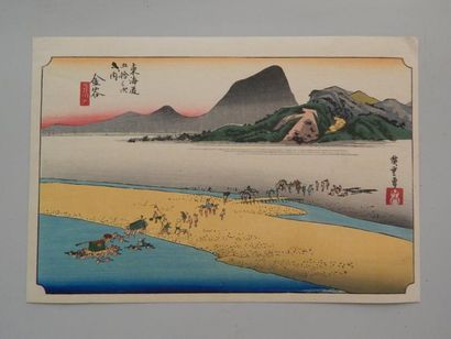 Hiroshige, oban yoko-e, série de la grande...