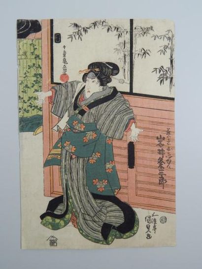 Kunisada, deux estampes. Vers 1830.