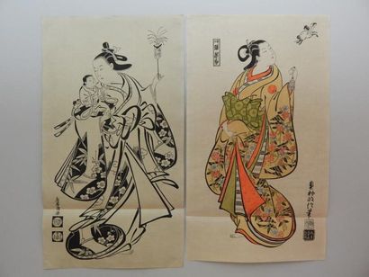 Kaigetsudo Dohan, deux planches, grand oban,...