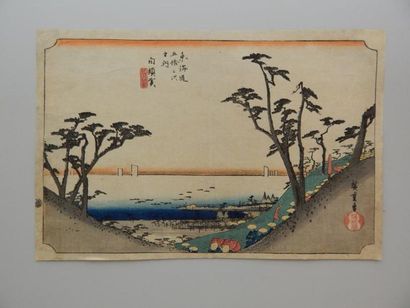Hiroshige, oban yoko-e, série de la grande...