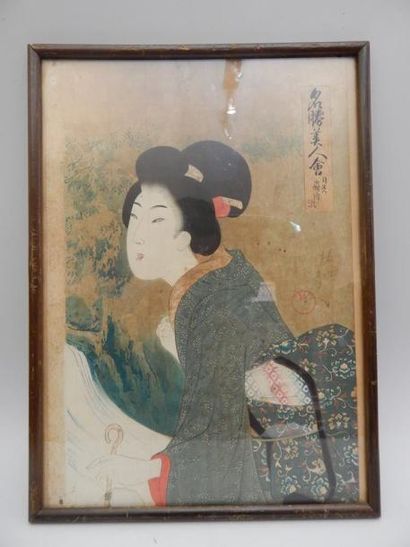 Chikanobu, oban tate-e, série « meisho bijin...