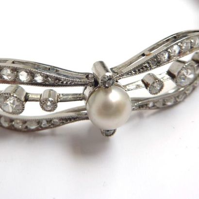 BRACELET en or gris (750/°°) et platine à...