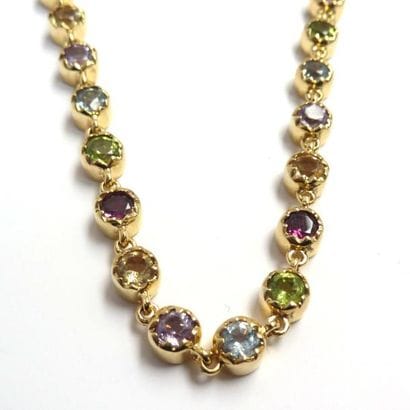 COLLIER en vermeil (925/°°) orné de pierres...