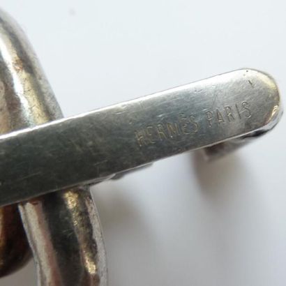 HERMÈS. BRACELET en argent (925/°°) articulé...