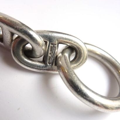 HERMES. BRACELET en argent (925/°°)., maillon...