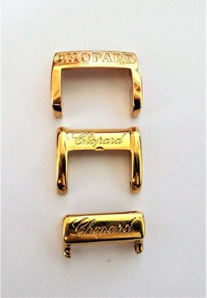 Lot de 3 BOUCLES DE MONTRE en jaune 18K (750/°°)...