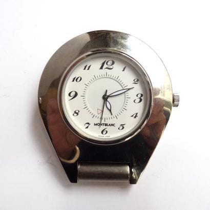 MONTBLANC. PENDULETTE à quartz, boîtier en...