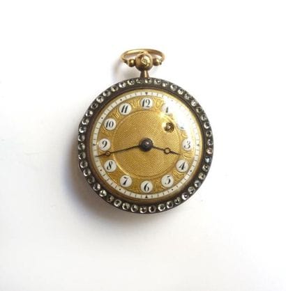 MONTRE à coq en or 18K (750/°°), XIXè siècle....