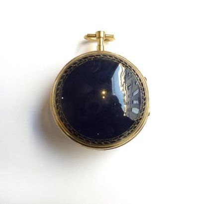 MONTRE érotique, vers 1790. Fond émaillé...