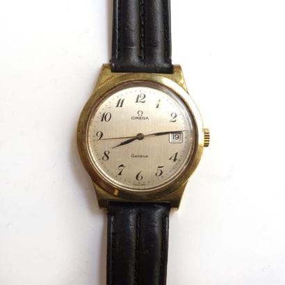 OMEGA. MONTRE d'homme en acier, vers 1970....