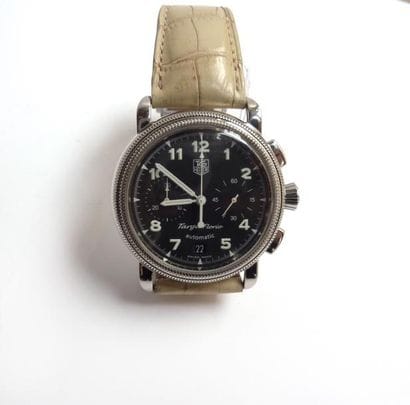 TAG HEUEUR. MONTRE chronographe en acier,...