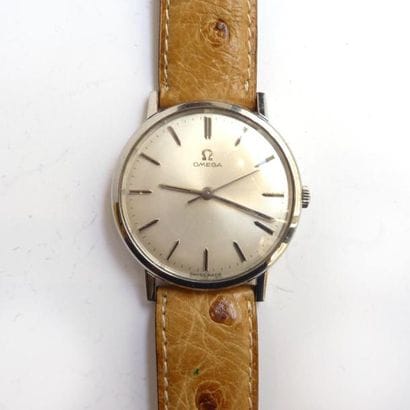 OMEGA. MONTRE d'homme en acier, années 1965....