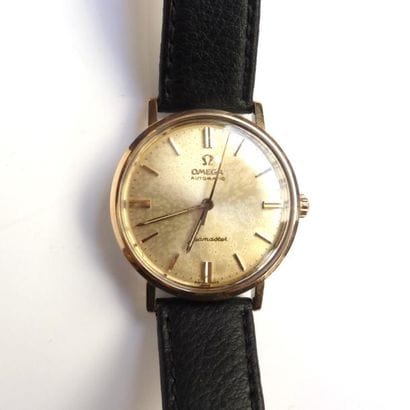 OMEGA SEAMASTER. MONTRE en métal plaqué or,...