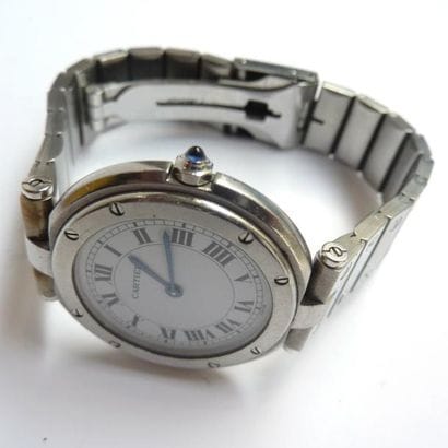 CARTIER, modèle SANTOS. MONTRE en acier,...