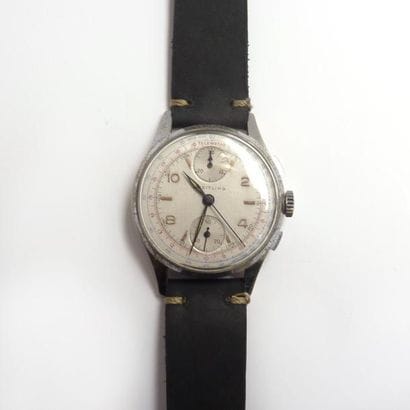 BREITLING. MONTRE chronographe 2 compteurs,...