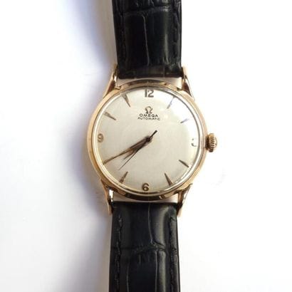 OMEGA. MONTRE en or rose 18K (750°/°°) ....