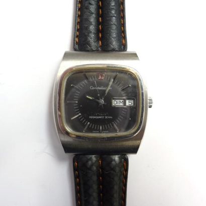 OMEGA CONSTELLATION. MONTRE d'homme en acier,...