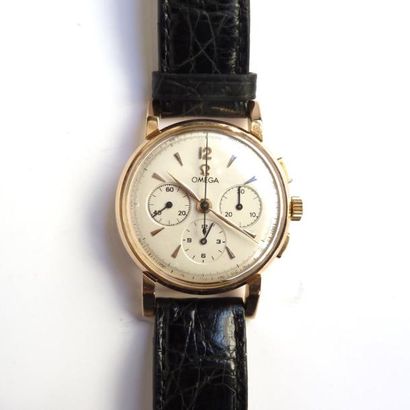 OMEGA - CHRONOGRAPHE en or 18K (750°/°°),...