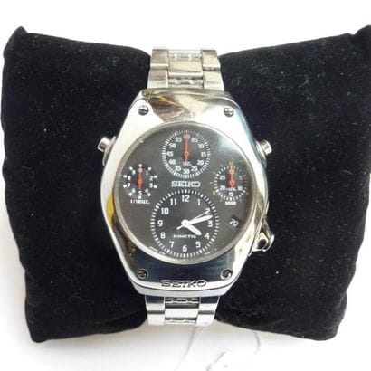SEIKO. MONTRE chronographe SPORTURA, en acier....