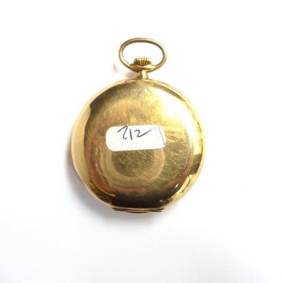 MONTRE de poche et sa chaîne. (Eclats à l'émail)
(*...